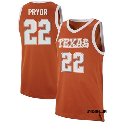 Men's Devon Pryor Texas Longhorns Replica Basketball Jersey - Orange