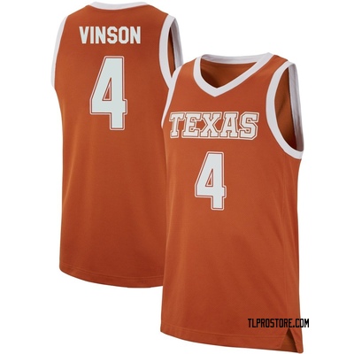 Men's Jamie Vinson Texas Longhorns Replica Basketball Jersey - Orange