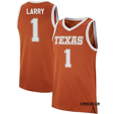 Men's Julian Larry Texas Longhorns Replica Basketball Jersey - Orange